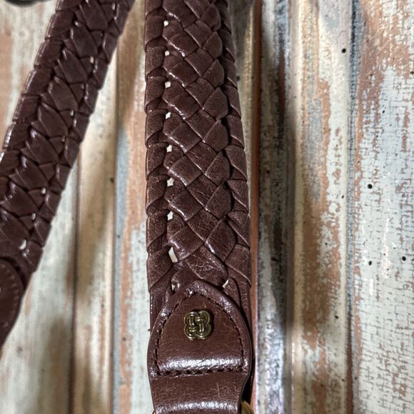 Elliott Lucca Large Cream Leather Handbag Hand Painted Peacock Feather S… - Picture 3 of 16